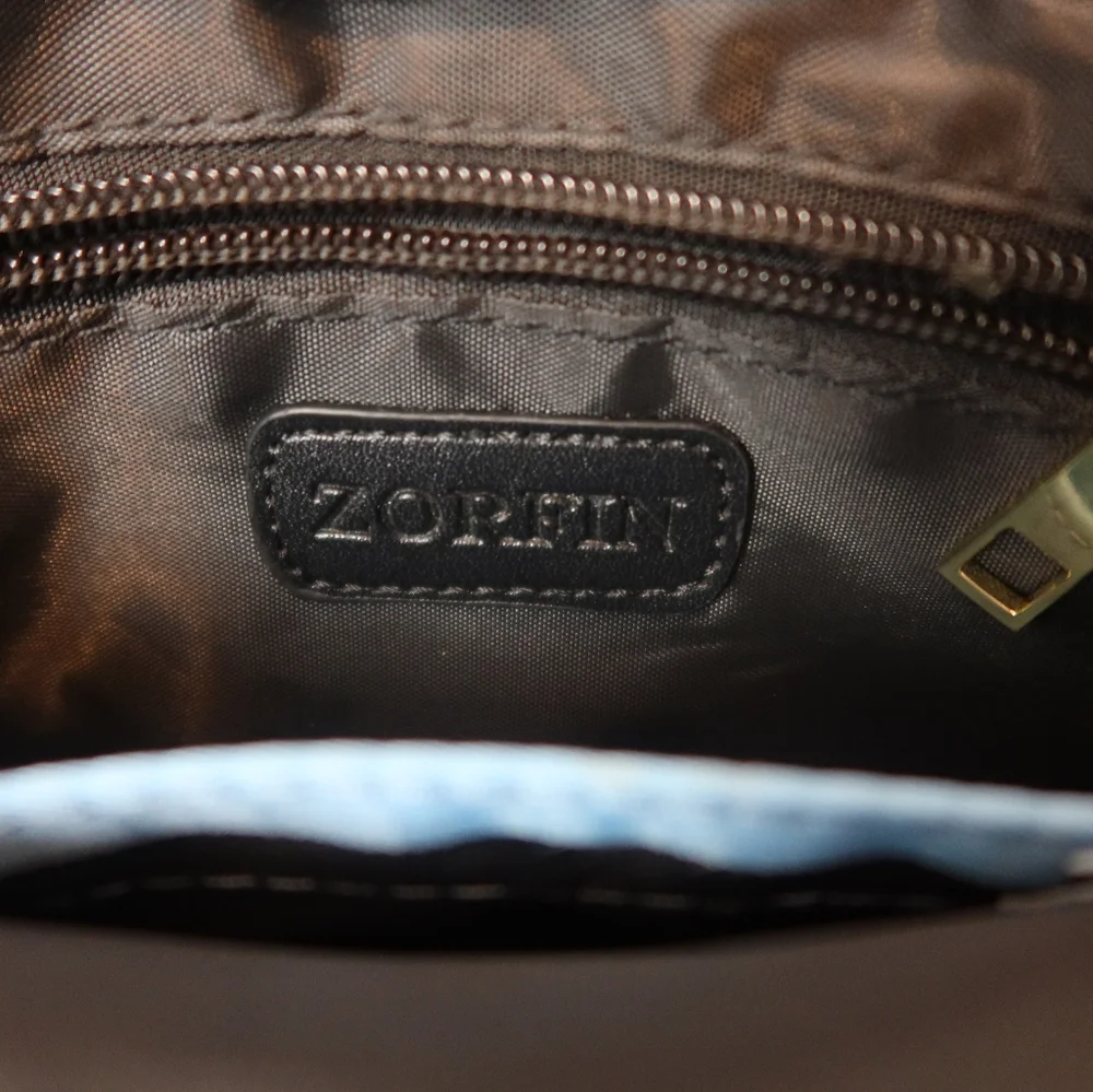 ZORFIN Powder Blue Fanny Pack Women's Fashion Waist Belt Bag 4 Zipper Pockets